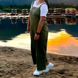 Uniqlo Khaki Green Women's Jumpsuit